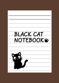 BLACK CAT NOTEBOOK-DEEP BROWNj