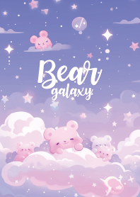 cute Bear in beautiful galaxy