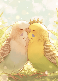 ⭐️温かく甘いオウムのカップル❤️