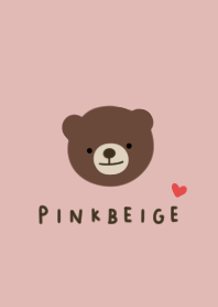 Bear and pink beige