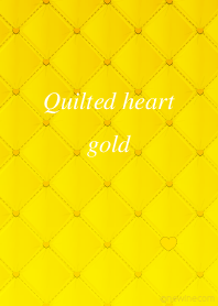 Quilted heart gold