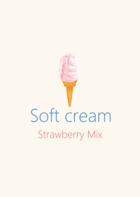 Soft cream Strawberry Mix