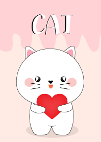 Love Love White Cat