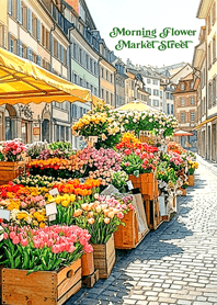 ถนนตลาดดอกไม้ยามเช้า