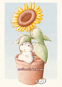 mofumofu hamham "Sunflower & hamster"