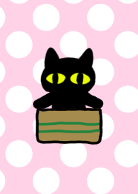 Cute black cat Pink ver