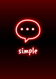 ネオンシンプル：ブラックレッド