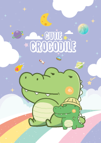 Crocodile Sky Rainbow Violet