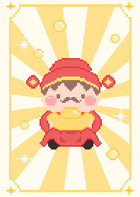 Pixel God of Wealth-2024 LET'S DRAW