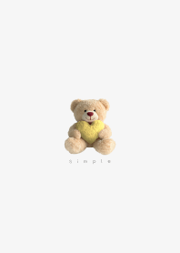 Teddy bear and yellow heart