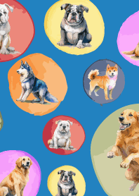 The good dogs5 on blue