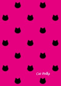 Cat Polka[Black and Pink]
