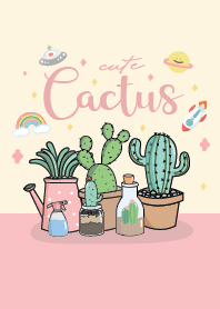 Cactus pink cute