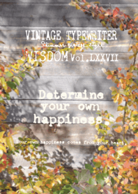 VINTAGE TYPEWRITER WISDOM Vol.LXXVII