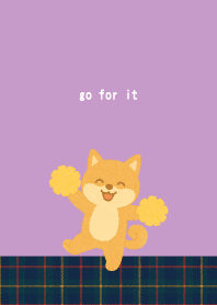 Cheerful Shiba Inu01 on light purple