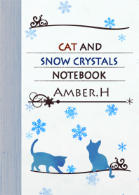 Cat and Snow crystals notebook No.1