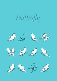 The butterfly white/emeraldgreen by Kiki