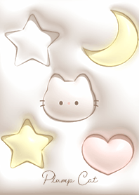 brown Cat, moon and stars 03_1