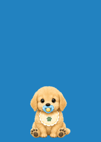 Baby Golden Retriever blue