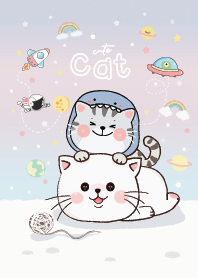 Cat shark blue : couple (Pastel)