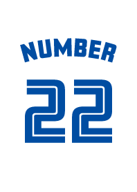 Number 22 White x blue version