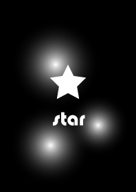 White star star in black