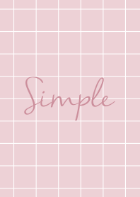 dull simple check pink