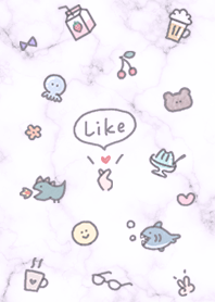 Hand-drawn icon and marble3 purple15_02