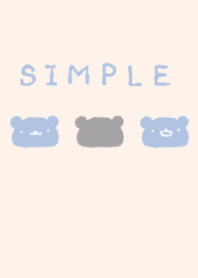 Theme of a dull color blue bear