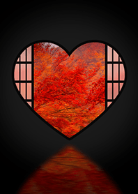 Autumn Japanese garden[heart window]