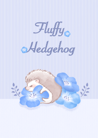 Fluffy Hedgehog - Nemophila Blue