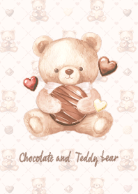 くまさん & チョコ 1 ♥ ピンクベージュ 1