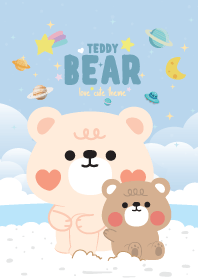 Teddy Bear Cute Galaxy Blue