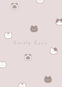 6 cats (pattern)/pink beige LB