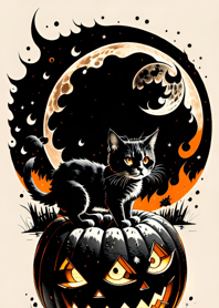 halloween cat 523E04