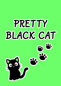 PRETTY BLACK CAT Theme/NEON GREEN