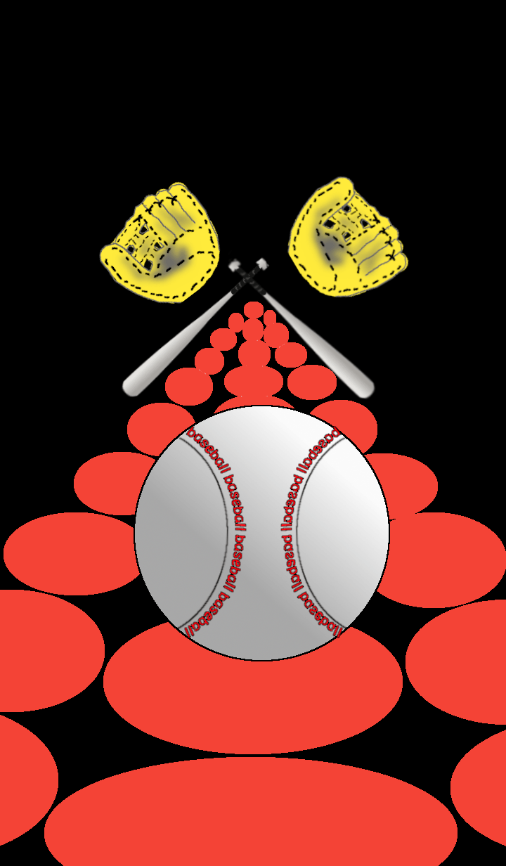 Red polka dots and baseball-balls