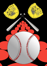 Red polka dots and baseball-balls