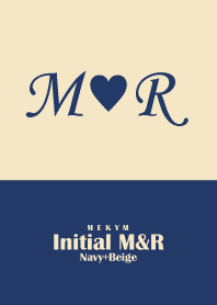 Initial M&R Navy+Beige