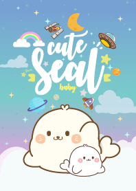 อุ๋งๆ แมวน้ำตัวกลม กาแล็กซี่ สีบลูฮาวาย