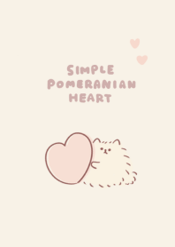 simple pomeranian heart beige.
