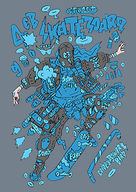 STREET SKATEBOARD GIRL GRAFFITI 04 D