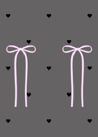 Dot with Ribbon (Pink & Black)