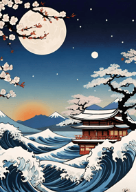 Ukiyo-e Mountains, Seas D66945