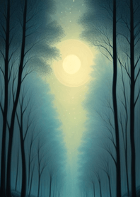 Mountain, Sea, and Moonlit Night fD77A9