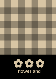 Flower and check pattern from japan