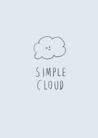 simple cloud white blue
