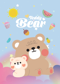 Teddy Bear Cloud Galaxy Blue