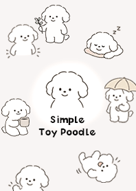 シンプルナチュラルなトイプー（ブラウン）