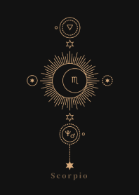 Zodiac Sign - Scorpio - Golden -